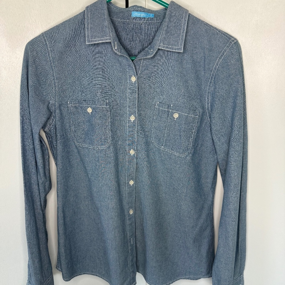 J. Mclaughlin Chambray With Front Pockets And But… - image 1